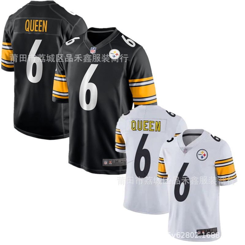จัดส่งในวันเดียวกัน nfl PITTSBURGH STEELERS PITTSBURGH STEELERS 6-QUEEN QUEEN เสื้อรักบี้