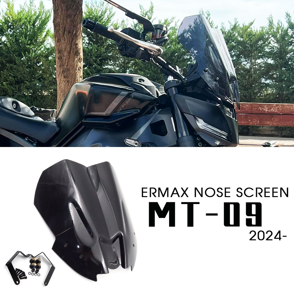 GErmax จมูกหน้าจอ 30 ซม.สําหรับ YAMAHA MT09 GEN4 MT 09 อุปกรณ์เสริมด้านหน้ากระจก MT-09 2024 2025 MT0