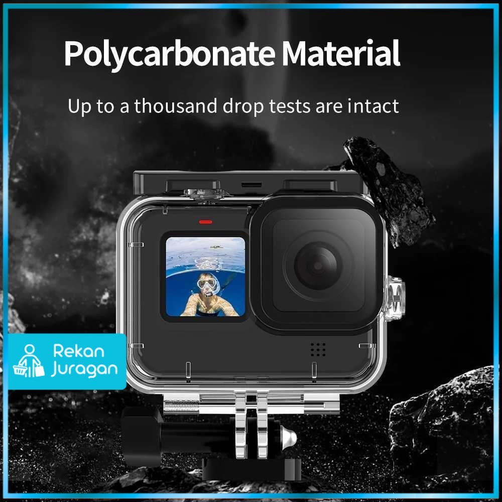 TELESIN เคสกันน้ําใต้น้ํา 45M สําหรับ GoPro Hero 12/11/10/9 - GP-WTP-901