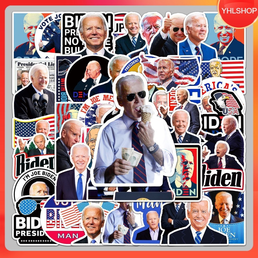 🍁🍁พร้อมส่ง 50แบบ สติกเกอร์ ประธานาธิบดีสหรัฐ โจ ไบเดน joe biden president america Sticker