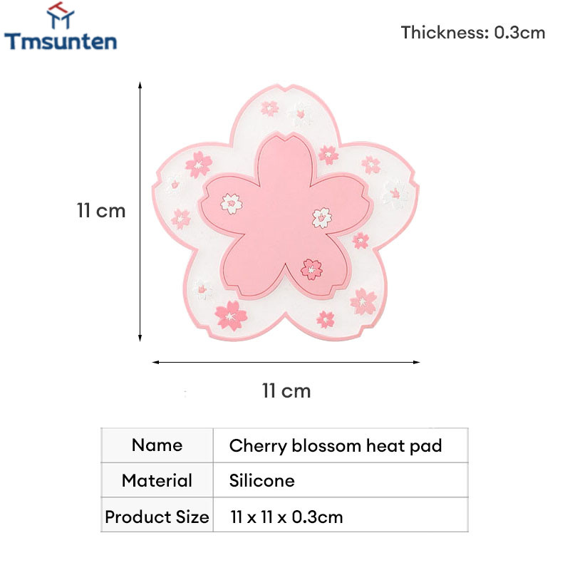 Tm แผ่นฉนวนกันความร้อน PVC ลายดอกซากุระ กันลื่น สําหรับรองแก้วกาแฟ ชาร้อน โต๊ะอาหาร - รูปที่ 7