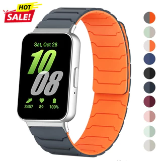สายรัดห่วงแม่เหล็กสําหรับ Samsung Galaxy Fit 3 สายนาฬิกาซิลิโคนปรับได้สําหรับ Samsung Galaxy Fit 3 สายรัดข้อมือสร้อยข้อมืออัจฉริยะ