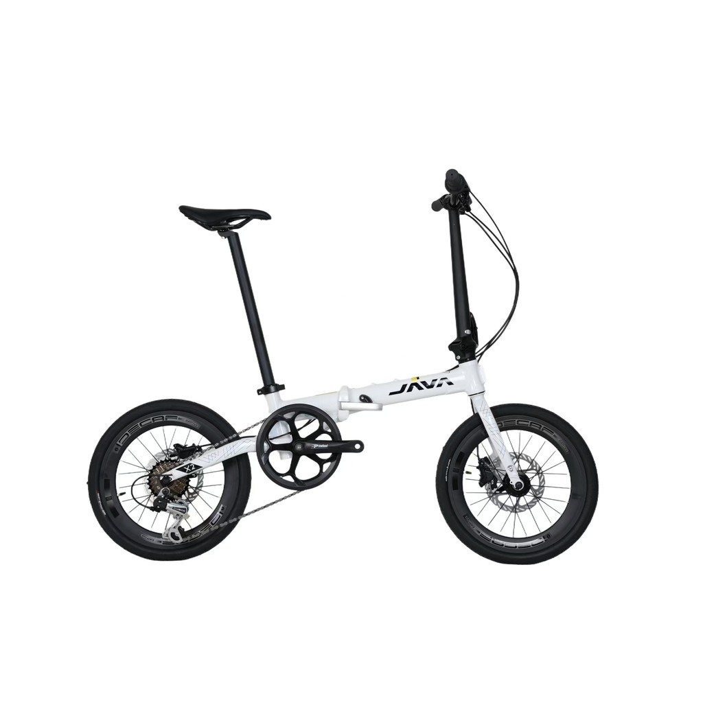 Java X2 จักรยานพับสำหรับการเดินทางในเมือง ดิสก์เบรกไฮดรอลิก ล้อ 25 ซม. 7 ระดับความเร็ว