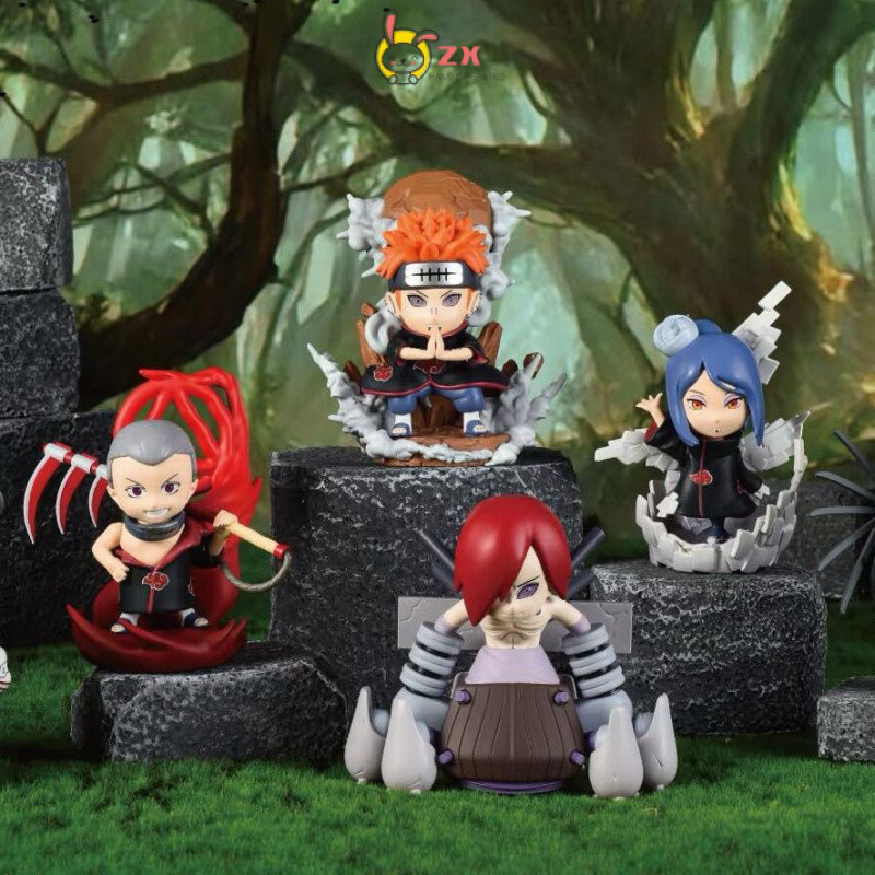 Naruto Akatsuki Organization Character Blind Box Model Madara Pein Konan Uchiha Itachi Obito Figurin