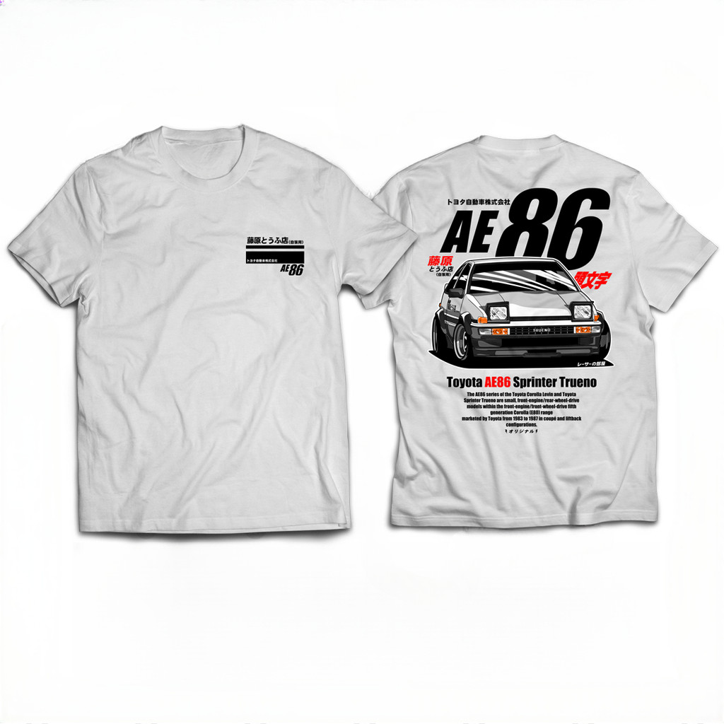 เสื้อยืดคอกลมสีขาว 100% Cotton สกรีนลาย Toyota ซับเหงื่อ ระบายอากาศ แขนสั้น Unisex S-5XL [COD | พร้อมส่ง]
