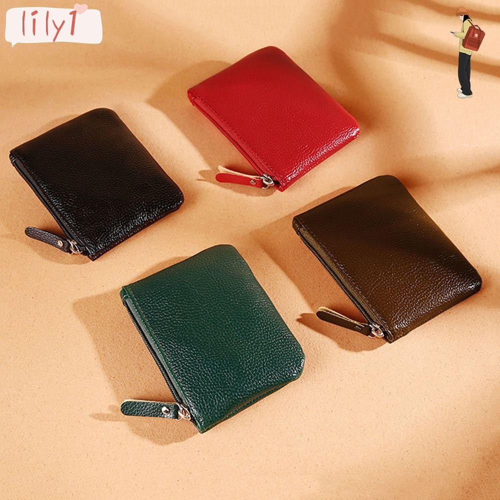 LILY Mini Purse Retro Matte Credit Card Holder Coins Bag