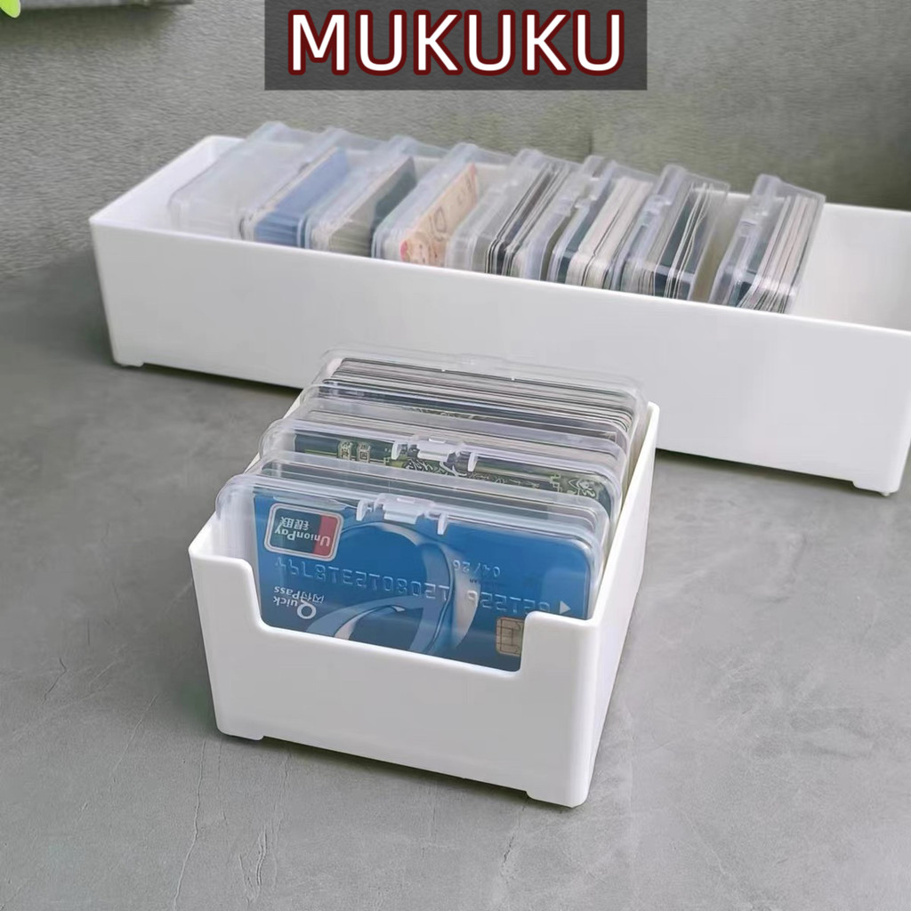 MUKUKU กล่องใส กล่องอเนกประสงค์สำหรับโต๊ะทำงาน หลายช่อง เหมาะเก็บเอกสาร ของใช้ และสายไฟต่างๆ