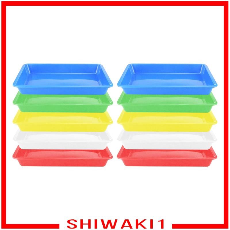 [Shiwaki1] 10 ชิ้นถาดเสิร์ฟ Party คอนเทนเนอร์อาหาร Stackable อเนกประสงค์ Platters ถาดตื้นสําหรับ Par
