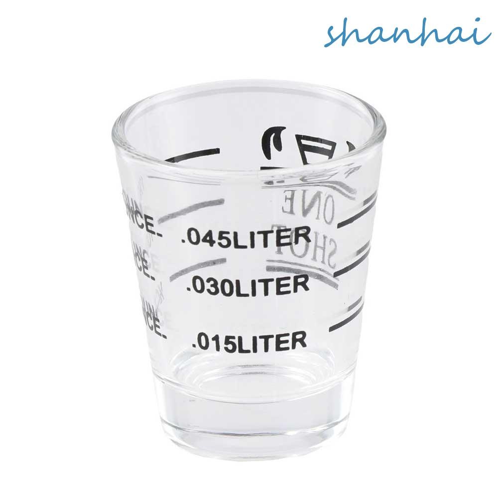 SHANHAI Jigger อุปกรณ์เสริมบาร์พร้อมแก้วช็อตทนความร้อนสําหรับงานหนัก