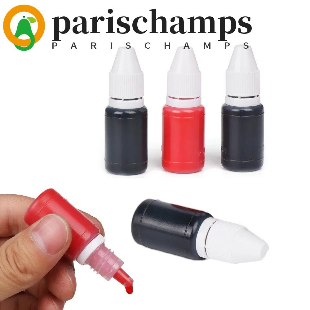 PARISCHAMPS Seal Stamp Oil สําหรับกระดาษไม้ Office Photosensitive สีดํา น้ําเงิน แดง 10ml
