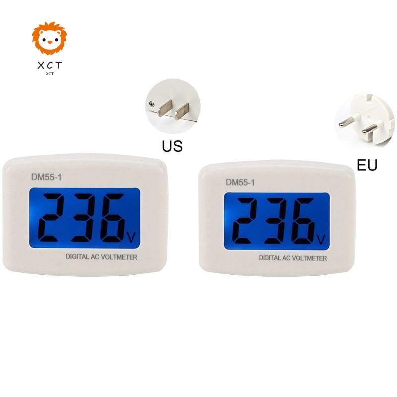 DM55 AC Digital Voltmeter - ปลั๊กมาตรฐานยุโรป