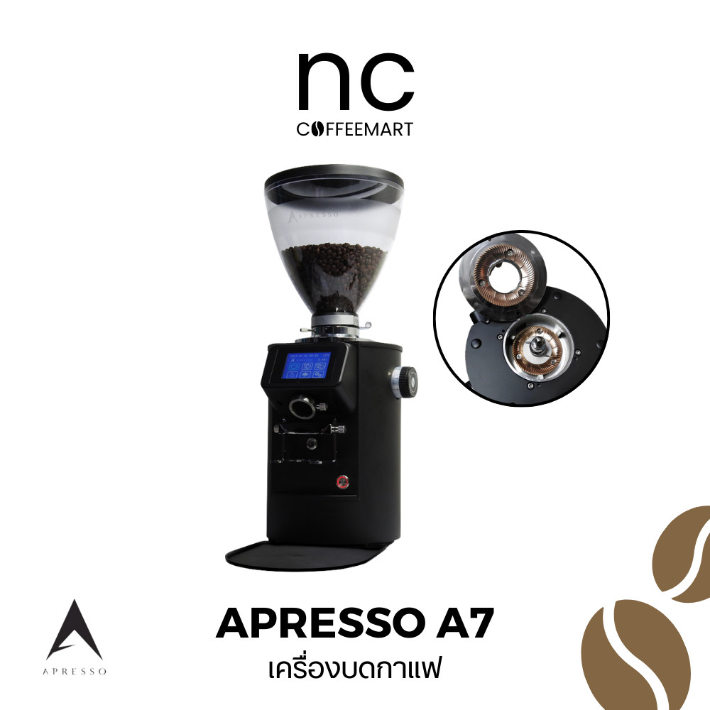 APRESSO A7 Speed Bar Coffee Bean Grinder เครื่องบด เอเพรสโซ่ เฟืองบด 83mm โถเมล็ด 1.5kg [1 Year Warr