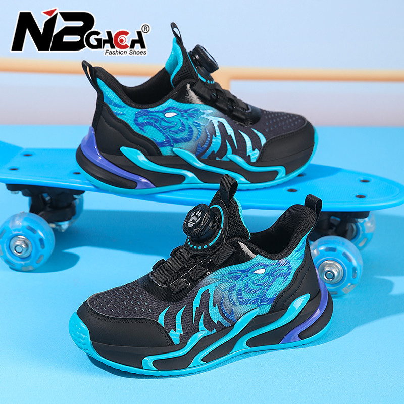 รองเท้าบาสเก็ตบอลเด็ก ตาข่ายระบายอากาศ สไตล์สมัยใหม่ เหมาะสำหรับกีฬากลางแจ้งและการฝึกอบรมที่โรงเรียน