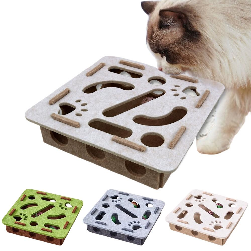 Interactive Cat Puzzle Plaything ความบันเทิงกีฬาในร่มการล่าสัตว์ของเล่นแมวสําหรับแมวในร่ม R3p0