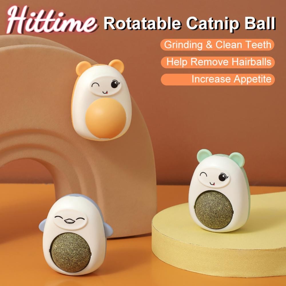 HITTIME การ์ตูนหมี/Penguin รูปร่างแมว Catnip ของเล่น Ball ขนมแมว Candy Licking Snacks Nutrition Ener