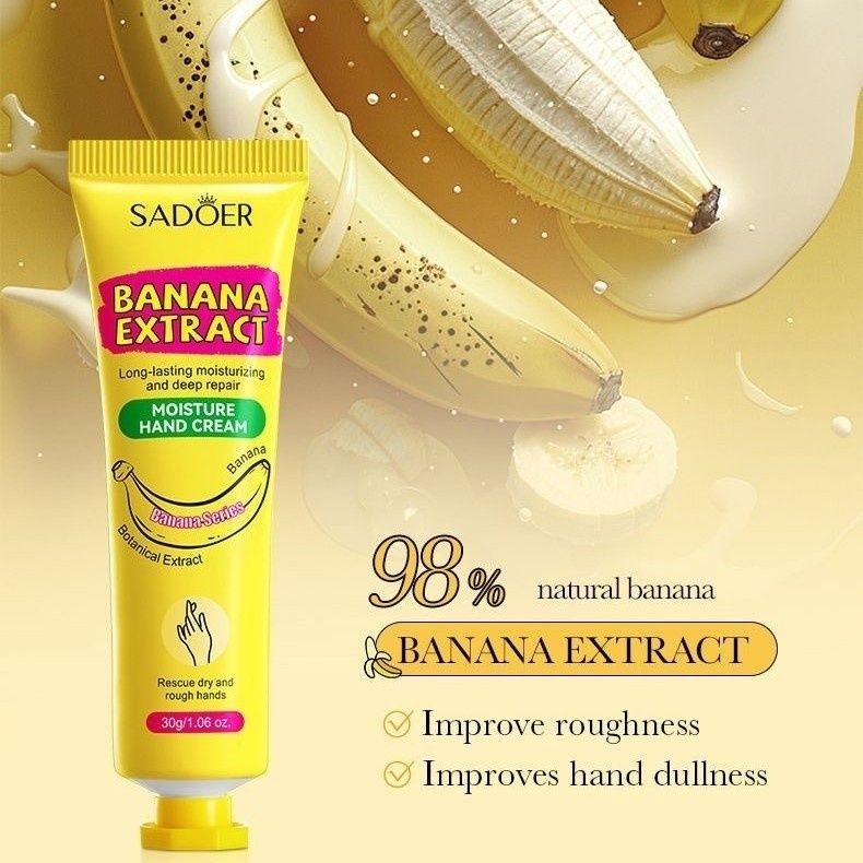 SADOER香蕉水润保湿手霜秋冬滋润防干裂不油腻通用SADOER banana moisturizing hand cream autumn20250904