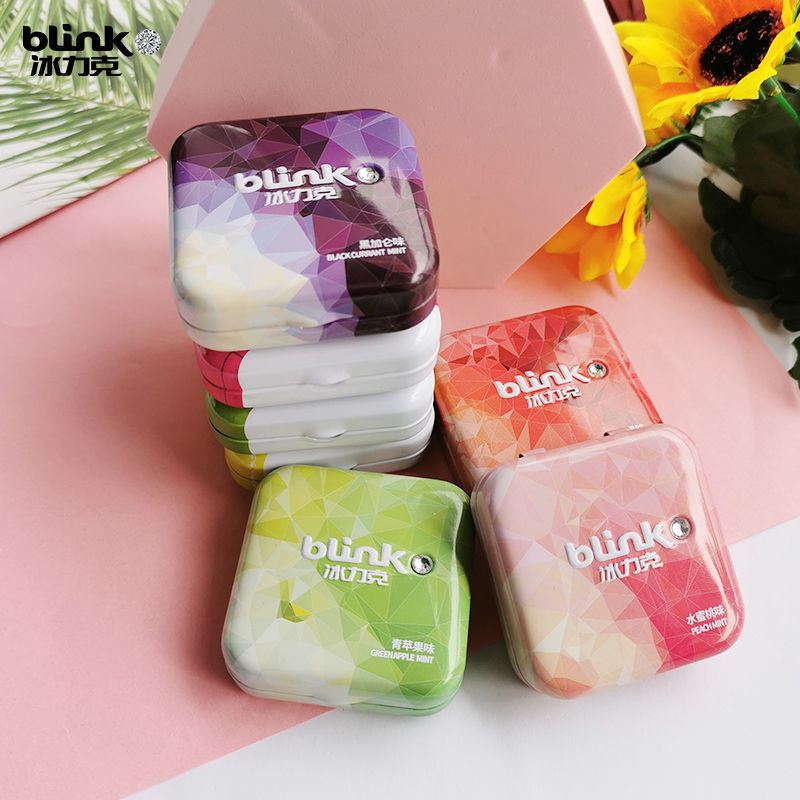 สินค้าใหม่ พร้อมส่ง Blink Blink Sugar-Free Mint Candy Fresh Breath Candy Chewing Gum Dating Kissing 
