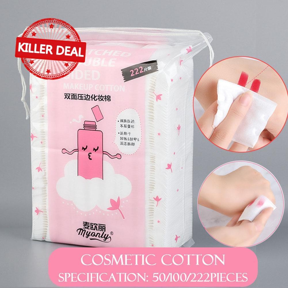 50/100/เครื่องสําอางผ้าฝ้ายหนาสามชั้นผ้าฝ้ายเครื่องมือ Pad ผ้าฝ้ายกด B5r0