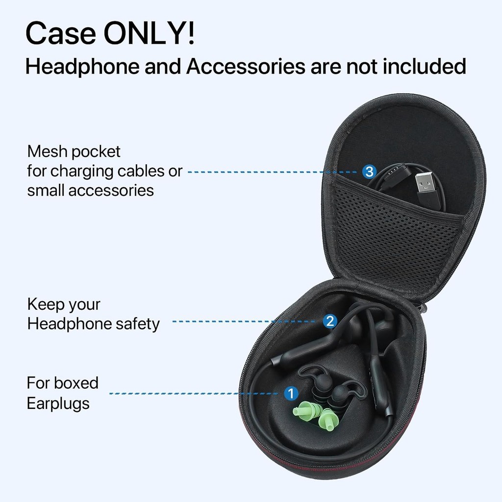 เคสหูฟัง เข้ากันได้กับ Shokz OpenRun Mini, Air, OpenRun Pro, OpenRun, OpenComm, OpenMove, HIFI WALKE