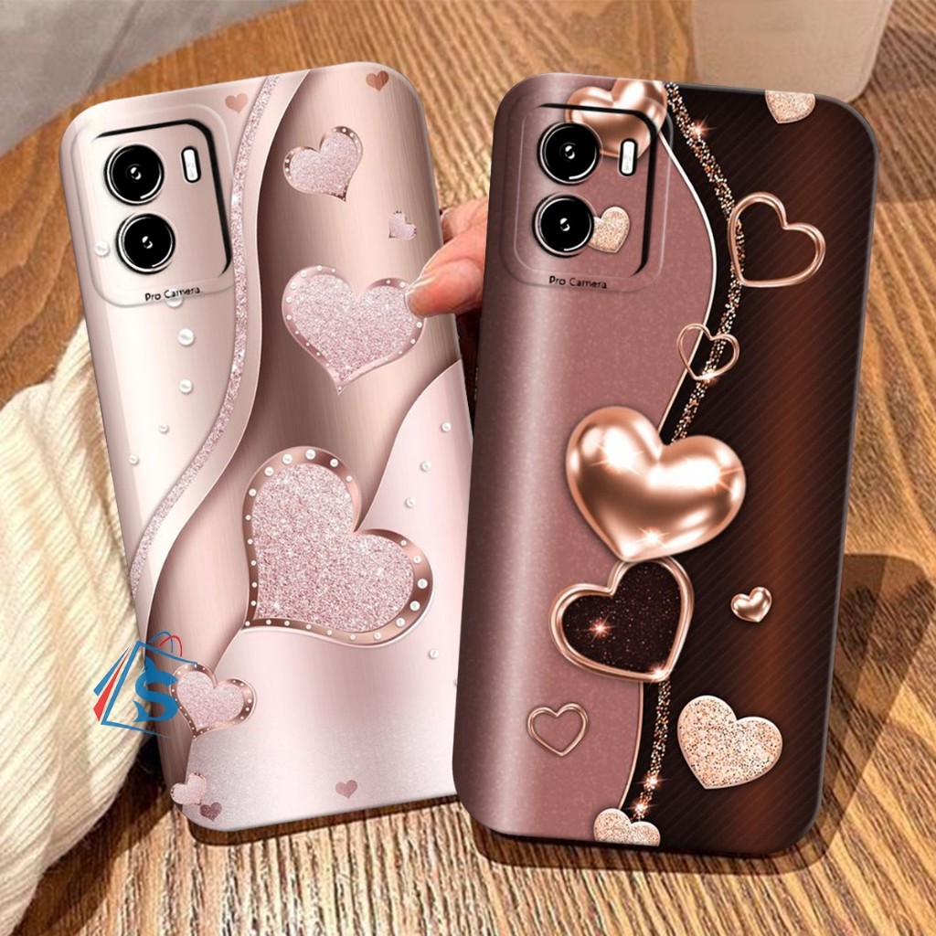 HP [SHARK CASE] Softcase Vivo Y15S Y01 Y15A Y01A Y91C Y1S Y16 Love Motif - เคส Vivo - เคส Vivo - ปลอ