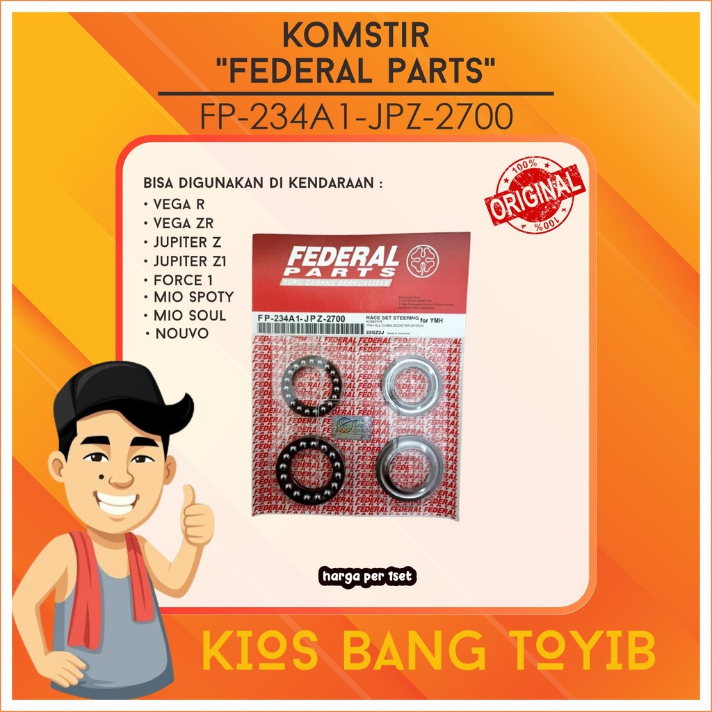 FEDERAL คอพวงมาลัย Jupiter Z Mio เก่า/M3/J Jup MX Vega R FIZR Byson XRide RXK (FP-234A1-JPZ-2700)