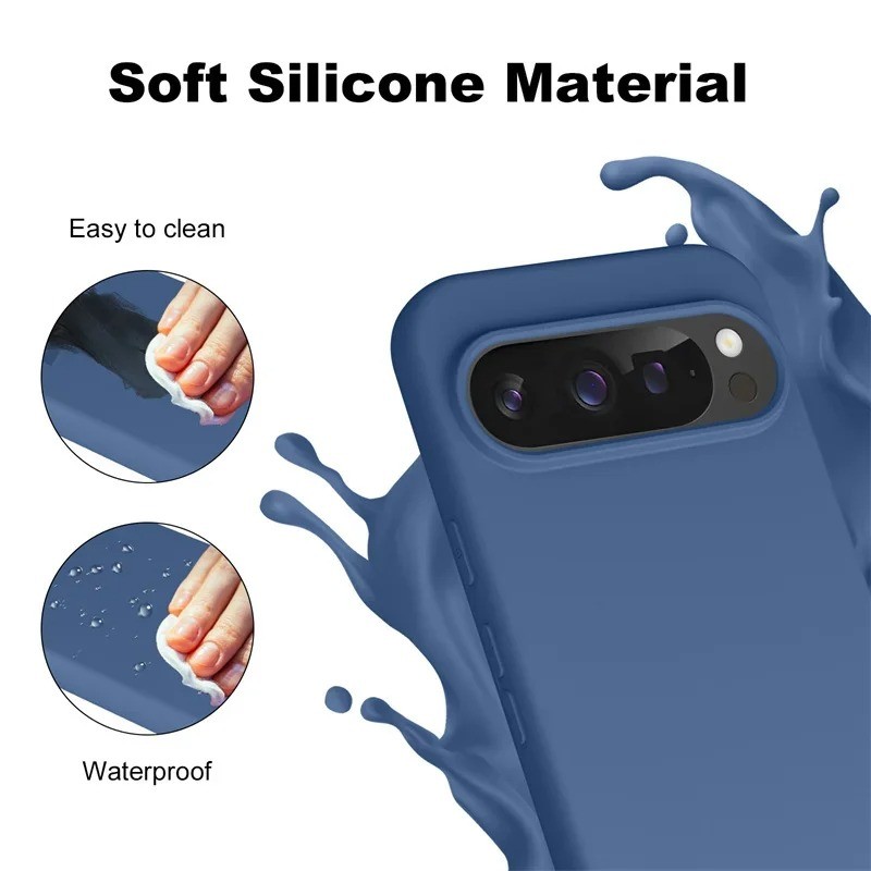 เคสโทรศัพท์สําหรับ Google Pixel 7a 7 8a 8 Pro ซิลิโคนอ่อนนุ่มโทรศัพท์ฝาหลังสําหรับ Google Pixel 10 9a 9 Pro XL Ultra Slim Liquid TPU ป้องกันเชลล์ ราคา ถูกที่สุด ดีลบีเคเค แกลเลอรีภาพที่ 2