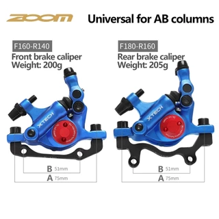 ZOOM XTECH HB100 คาลิปเปอร์ดิสก์เบรกไฮดรอลิก สีดำและแดง สำหรับจักรยาน MTB