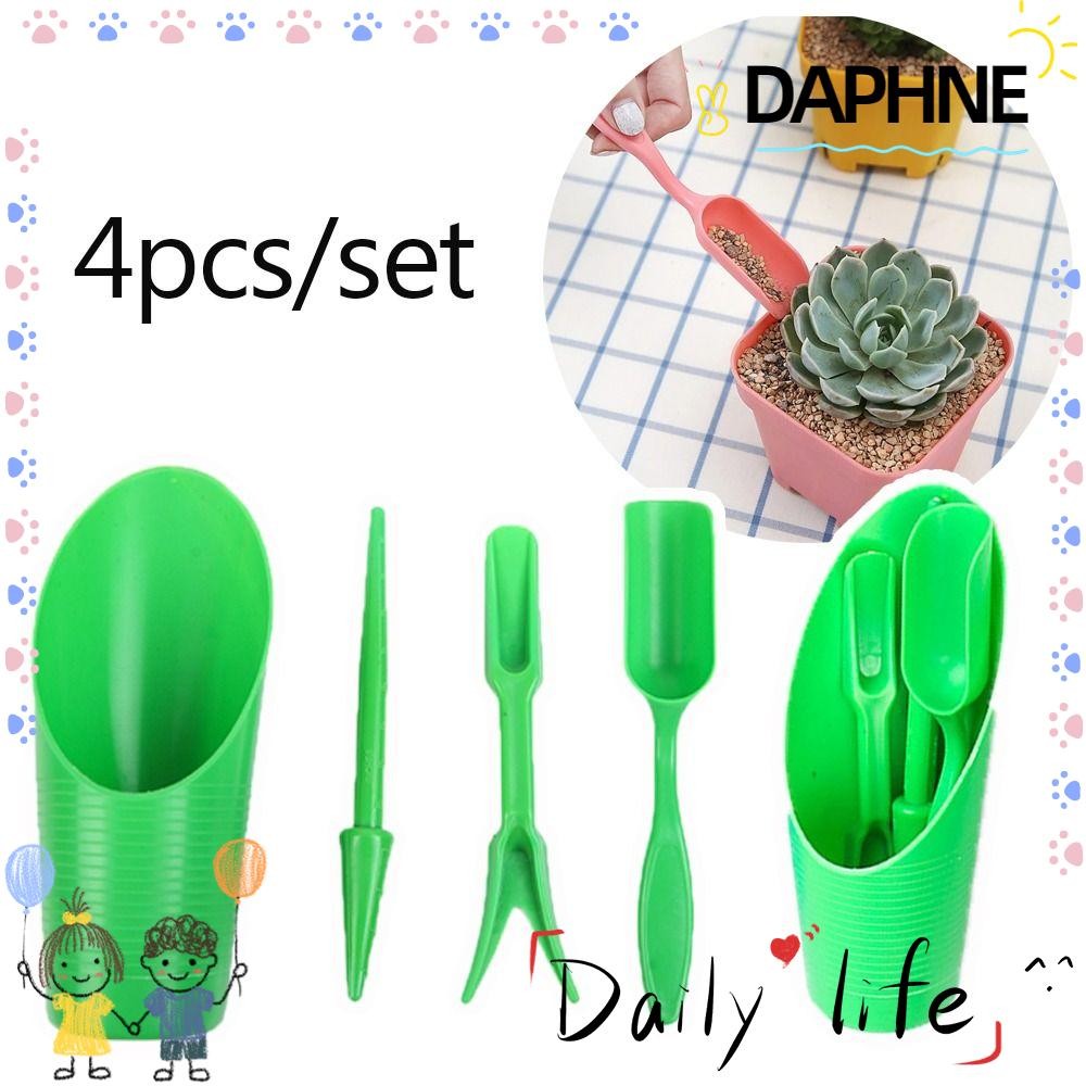 DAPHNE 4 ชิ้นชุดชาวไร่สวน, Succulents ปลูกถังหว่านพลั่ว, คุณภาพสูง Scoop ช้อน DIY ต้นกล้าเครื่องมือสวนอุปกรณ์เสริม