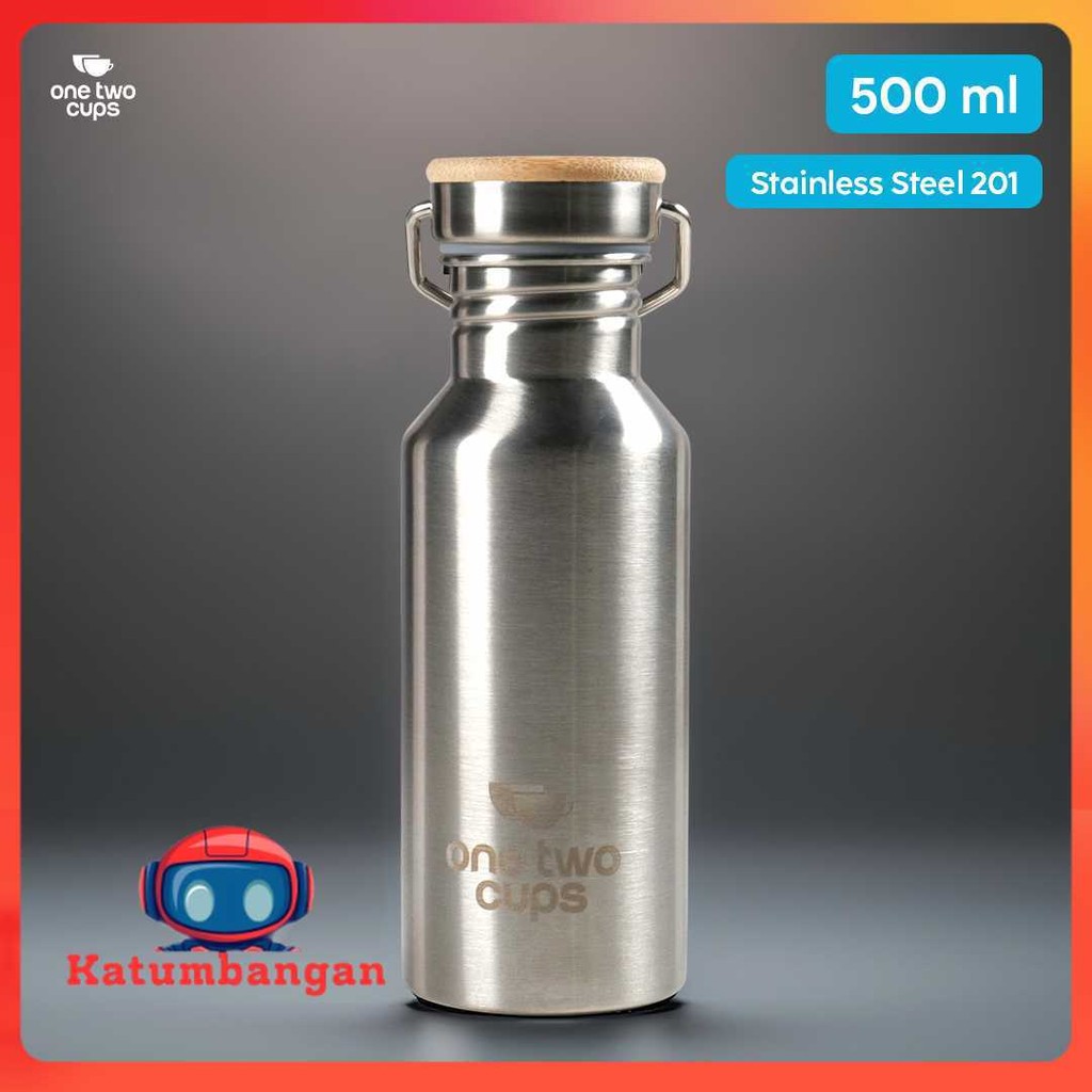 One Two Cups Portable Stainless Steel Drinking Bottle 500ml - YM006