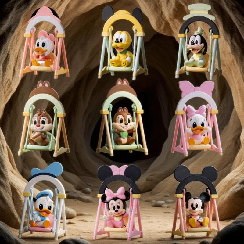 POPMART Disney Swing Series รูปของเล่น Mystery Box ของขวัญ