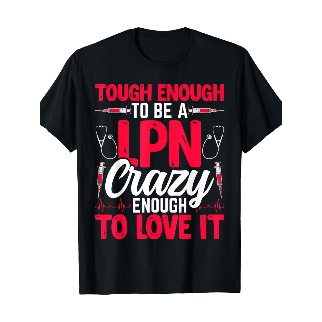 KATUN LPN Humor เสื้อยืดชาย - ผ้าฝ้าย 100% แขนสั้น O-คอ ลําลอง "ยากจนกลายเป็น LPN แค่ใส่บ้านี้" ธีมก