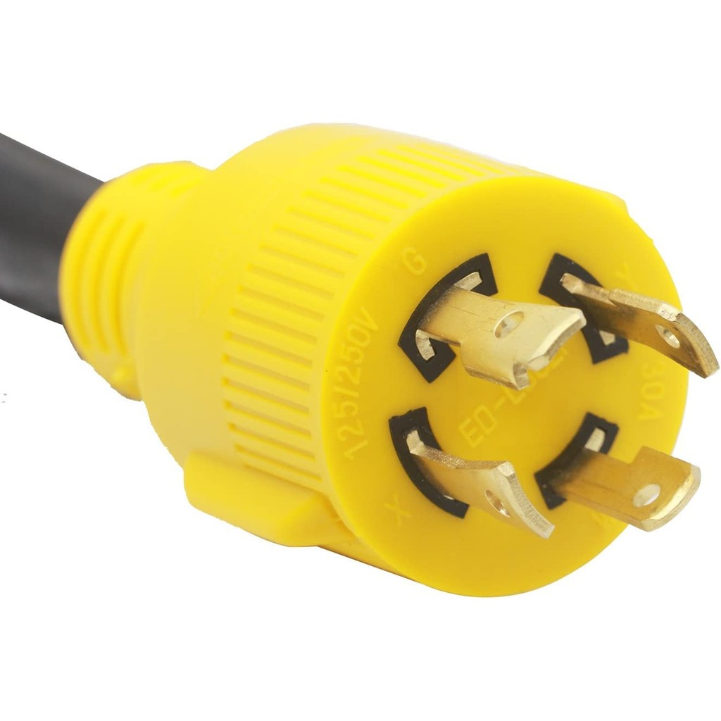 30 Amp Generator to RV Power Adapter,4-Prong 125/250V ปลั๊กล็อคชายวิ่ง 30A RV Camper Trailer - NEMA 