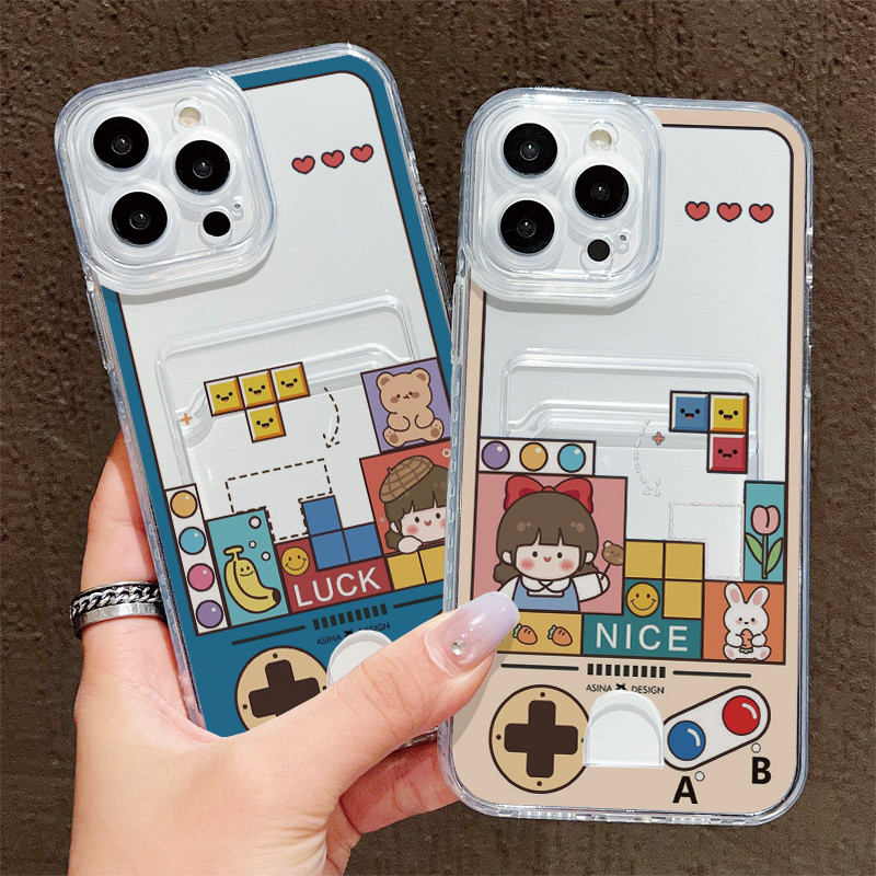 การ์ดกระเป๋าสําหรับ iPhone X XR 14 15 16 16E 11 12 13 Pro Xs Max 6s 6 7 8 Plus เกมคอนโซล Comera เลนส