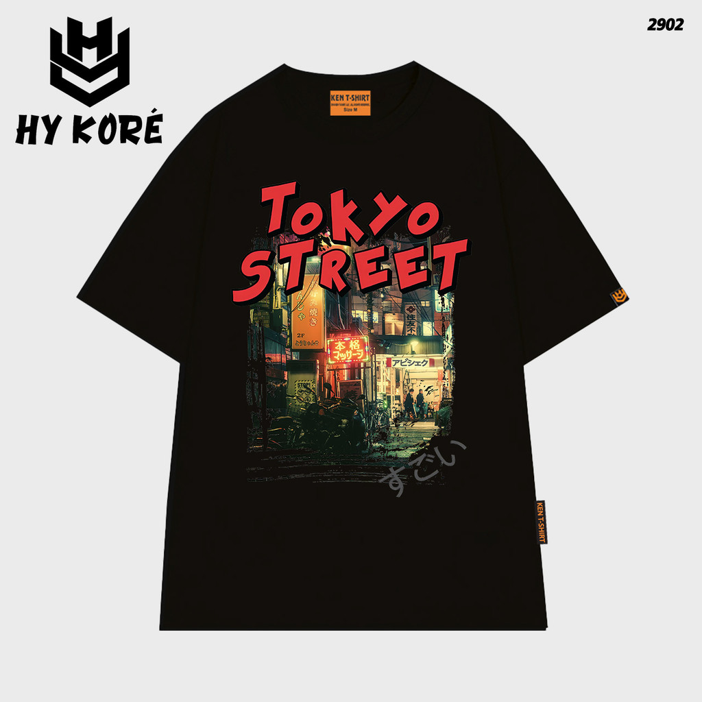 HY KORÉ TOKYO STREET 2902 เสื้อยืดทรงหลวม JAPANESE STREET QUALITY