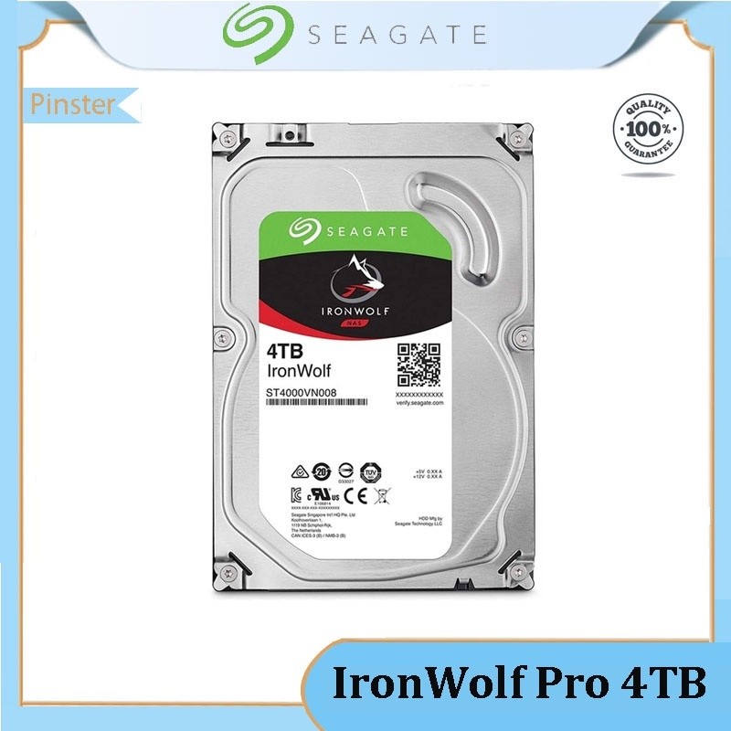 Seagate IronWolf 4TB ST4000VN008 NAS 3.5" SATA 6Gbs ฮาร์ดไดรฟ์ภายใน