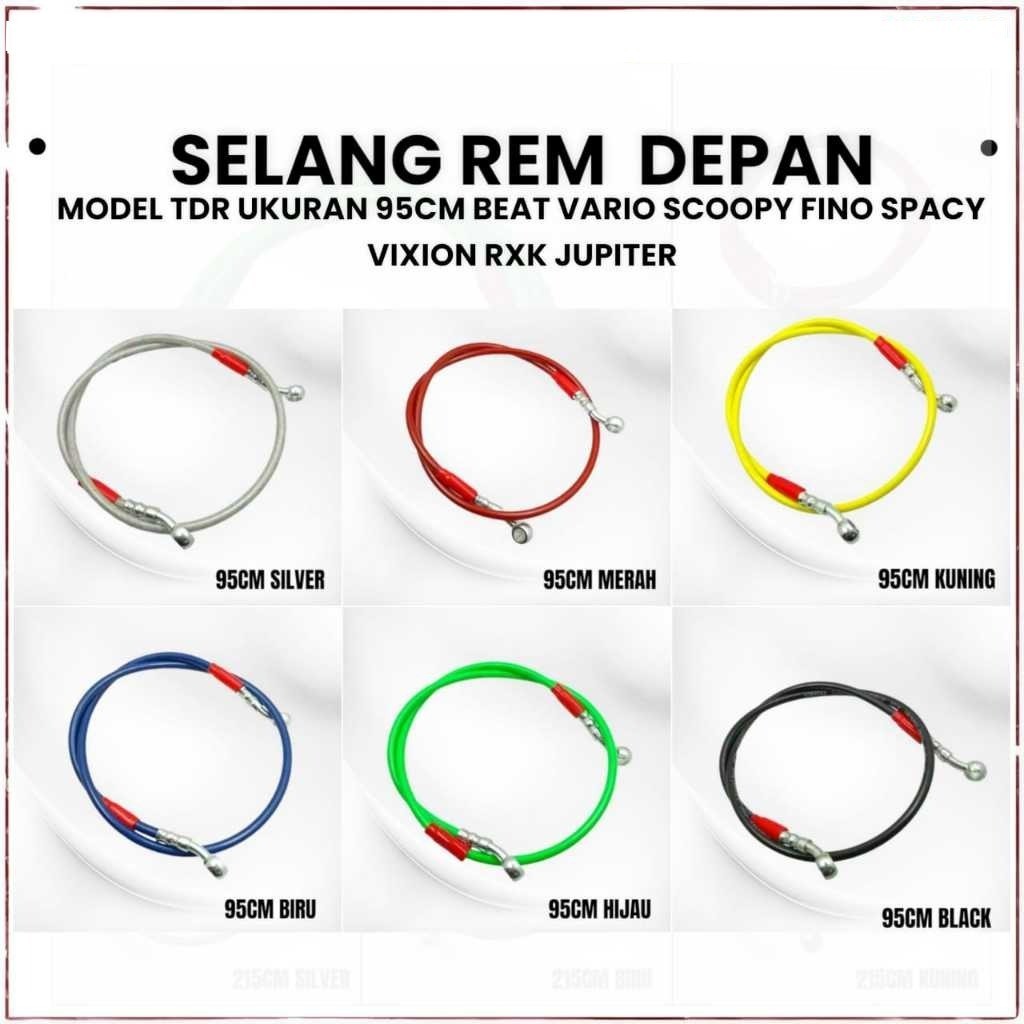ท่อเบรคหน้า TDR รุ่น 95CM PNP BEAT VARIO SCOOPY FINO SPACY VISION RXK JUPITER ETC.