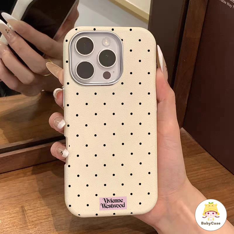 เคสไอโฟน 11 สำหรับ iPhone 17 16 14 15 12 13 Pro Max 16 15 7 8 14 Plus X XR XS SE2 SE3 ปกหนังลายจุดสีสันสดใสน่ารัก thumbnail 7