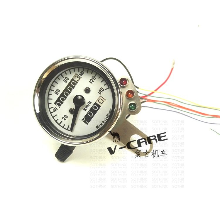 CG Tianjun Ranger Grass Flying Retro ดัดแปลง KEGE Boutique รถจักรยานยนต์ Dual เครื่องวัดระยะทาง Tach