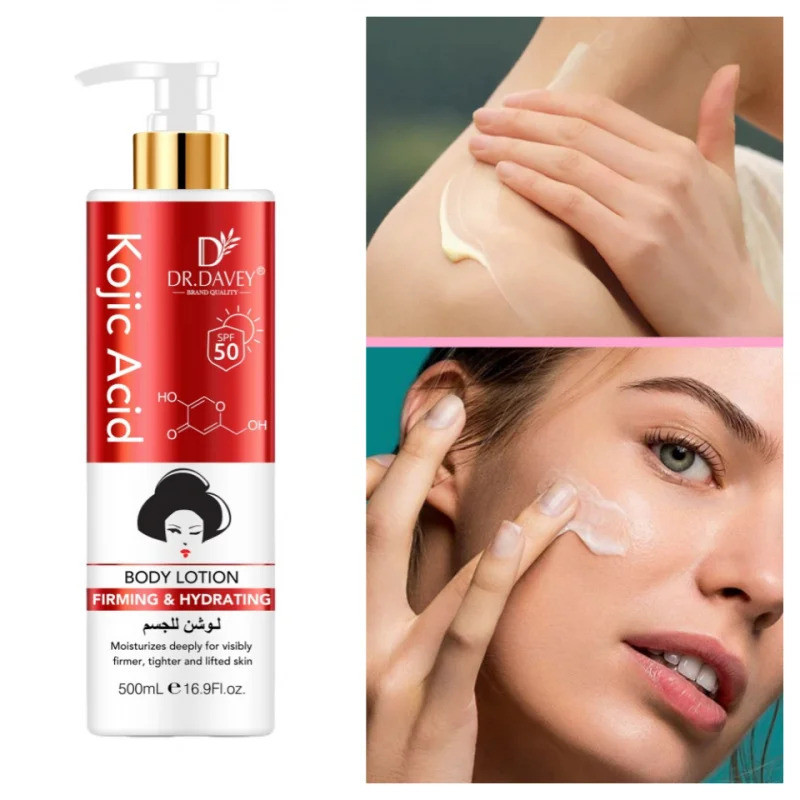 500ml DR.DAVEY kojic acid Body Lotion ความจุขนาดใหญ่ Kojic Acid Body Lotion ครีมกันแดด Cream2Combina