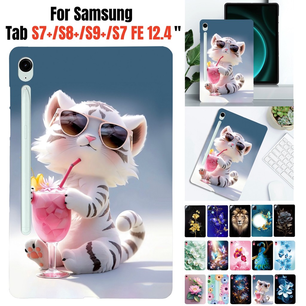 สําหรับ Samsung Galaxy Tab S7+ S8+ S9+ S10+ S9 S10 FE + Plus 12.4.1.13.1 SM-X610 X820 X810 X800 T730