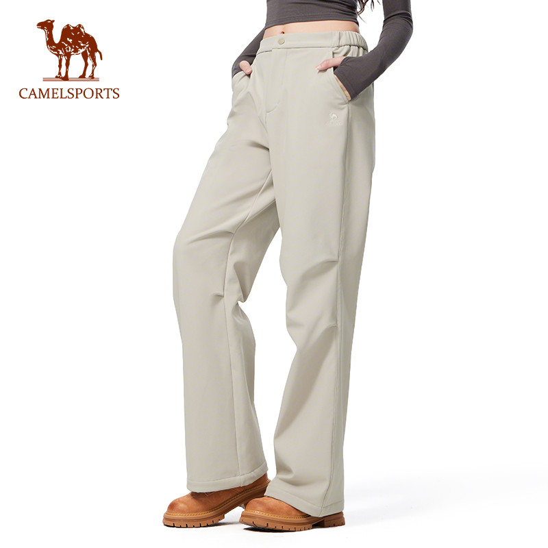 CAMEL SPORTS ผู้หญิงกีฬากางเกงกํามะหยี่ Workwear ตรง Paratrooper หลวมสบายๆกลางแจ้ง Windproof กันน้ํา Warm เดินป่า