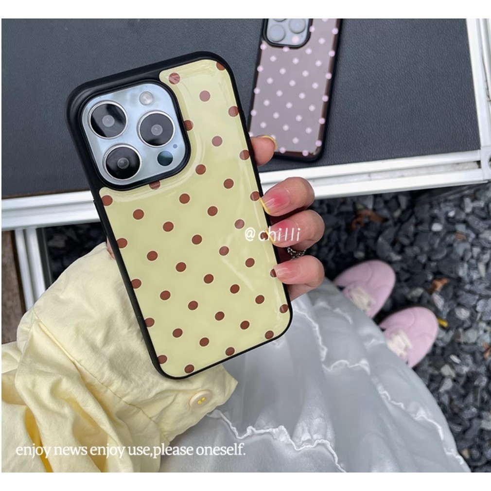 Polka Dot เคสโทรศัพท์ Drop-Resistant สําหรับ iPhone 16 Promax 15 Promax 11 12 13 14plus 15plus 16e 16plus 15pro - ภาพย่อย 4