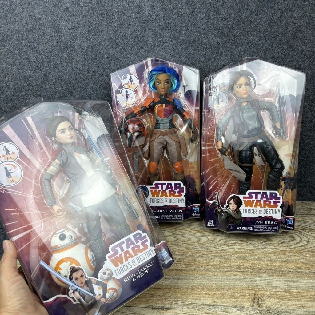 Star Wars Hasbro Action Figureหลวมของเล่นสะสมข้อต่อที่สามารถเคลื่อนย้าย FORCES OF DESTINY REY OF JAK