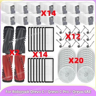 Roborock Qrevo C Pro Qrevo C Qrevo 5AE Edge หุ่นยนต์อุปกรณ์เสริมสูญญากาศหลักแปรงด้านข้างถุงเก็บฝุ่น Mop ผ้ากรองอะไหล่