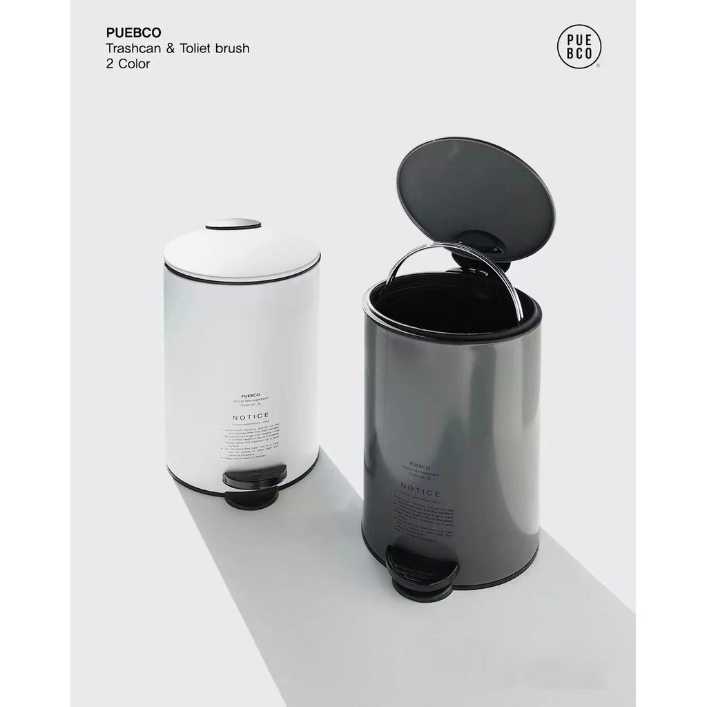 Otaku PUEBCO PUEBCO Retro ชุดแปรงห้องน้ําห้องน้ําผมนุ่ม Creative ฐานถังขยะ