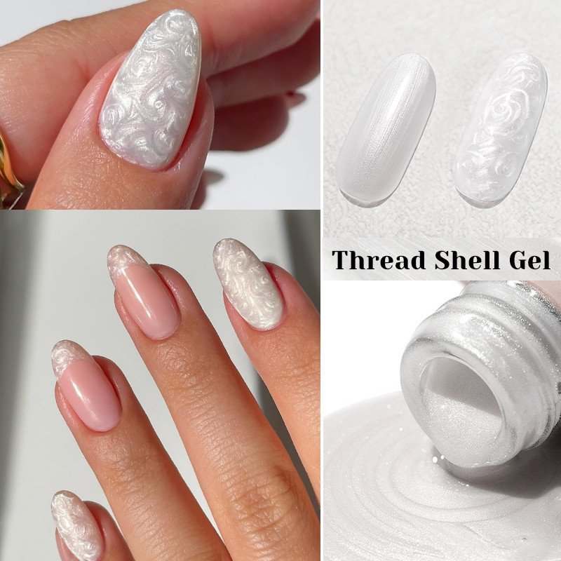 NICOLE DIARY 15ml สีขาวมุกด้ายเล็บเจล Ultra Shine Glitter Soak Off UV/LED เล็บเคลือบเงาเล็บอุปกรณ์ - รูปที่ 2