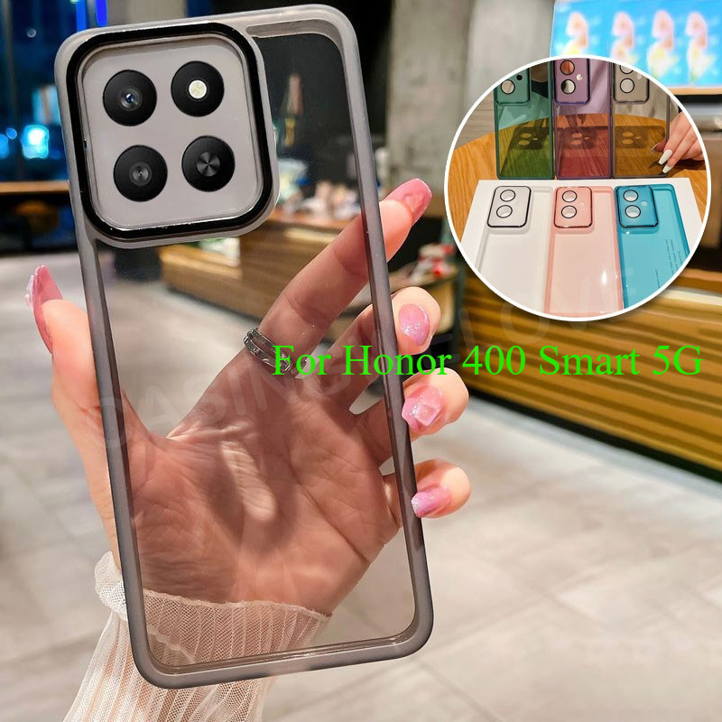 เคสโทรศัพท์สําหรับ Honor 400 สมาร์ท 5G X7d X6c Honor400 สมาร์ท Lite 4G 5G 2025 สแควร์ซิลิโคนเหลวเคสโทรศัพท์กันกระแทก Soft TPU ฝาหลัง