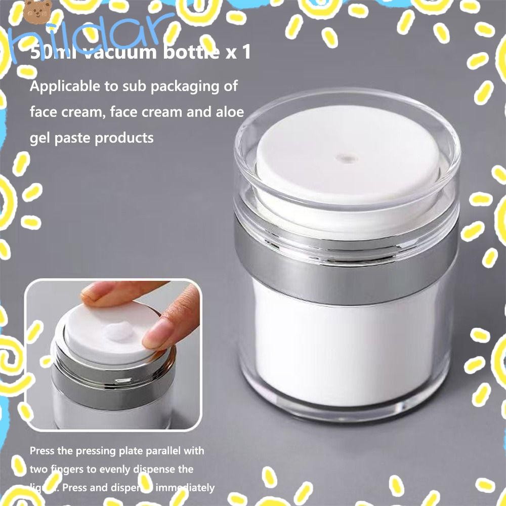 HLAR Face Cream Lotion Cream Bottle, 15ml/30ml/50ml Full-cover Vacuum Bottle, Travel Bottle Push-typ