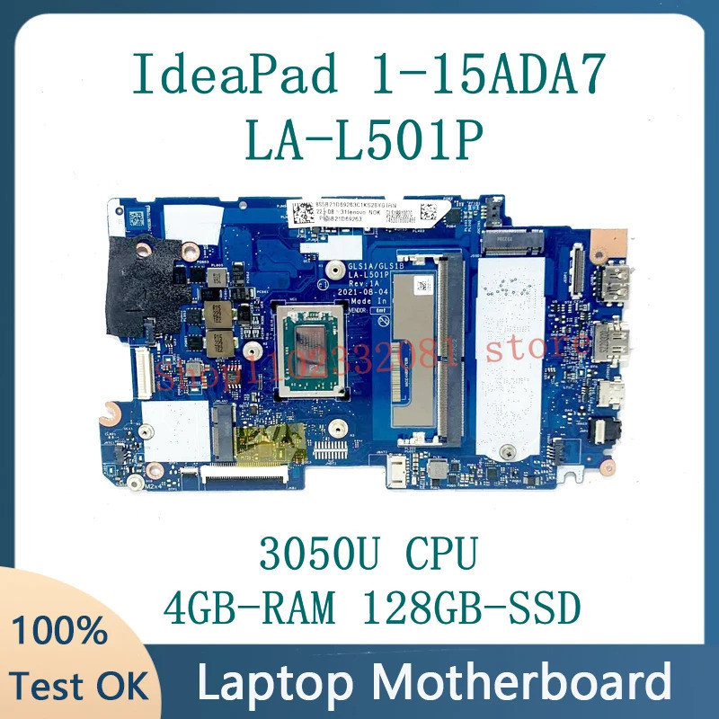 เมนบอร์ด GLS1A/GLS1B LA-L501P 5B21D69263 สําหรับ Lenovo IdeaPad 1-15ADA7 แล็ปท็อปเมนบอร์ด W/ 3050U C