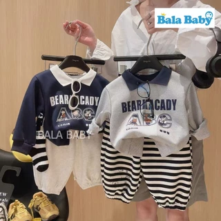 เสื้อแขนยาวเด็ก  เสื้อโปโลแขนยาว สเวตเตอร์สำหรับเด็กผู้ชาย Size90-120 cm CX01